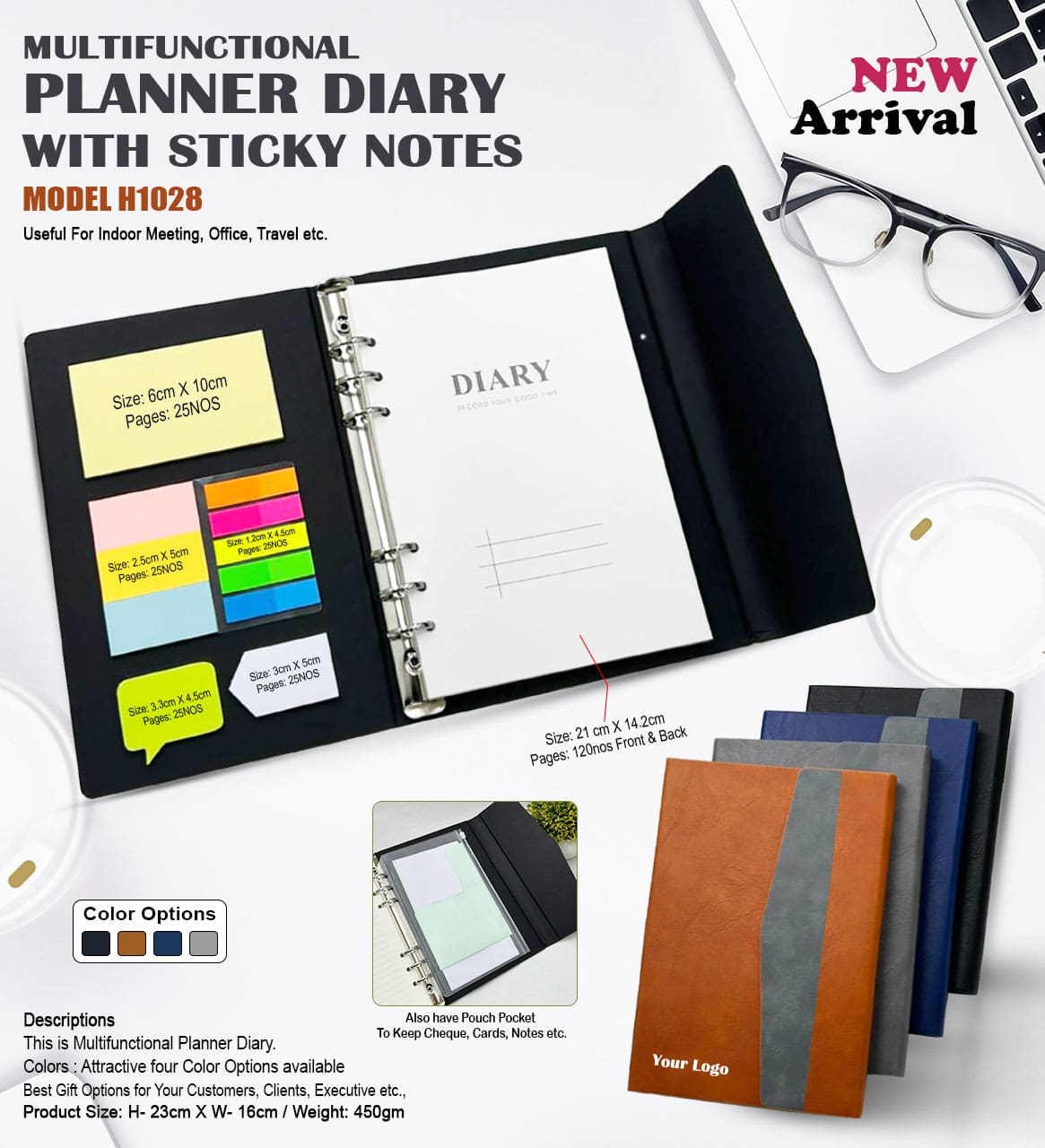Planner Diary with Sticky Notes