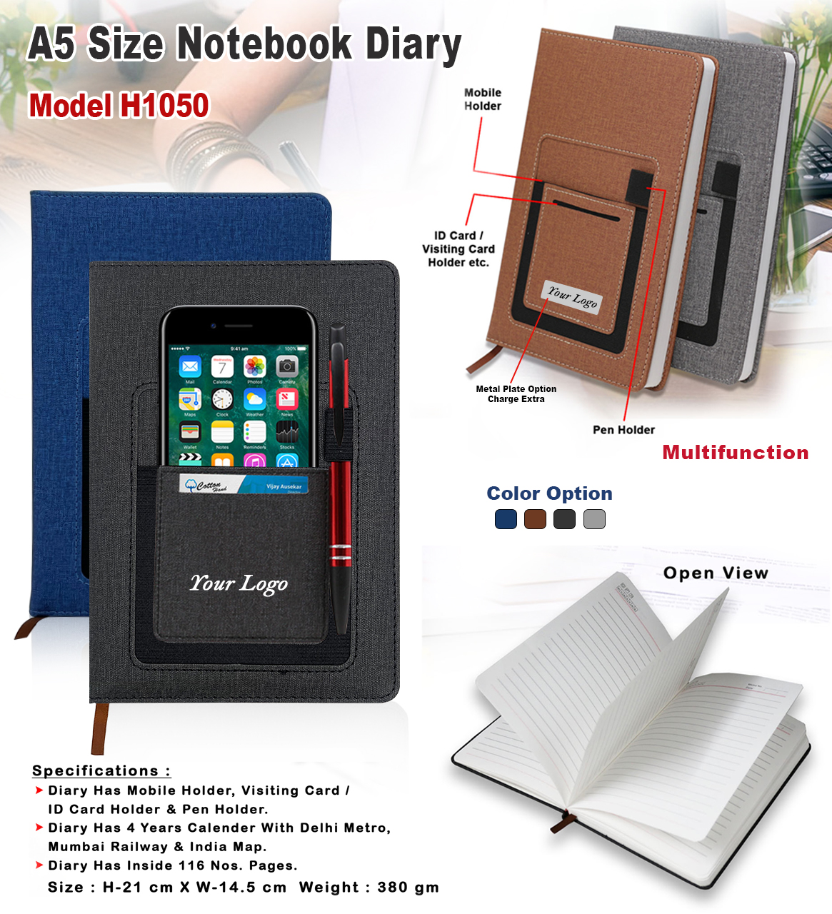 A5 Multifunction Office Notebook Diary