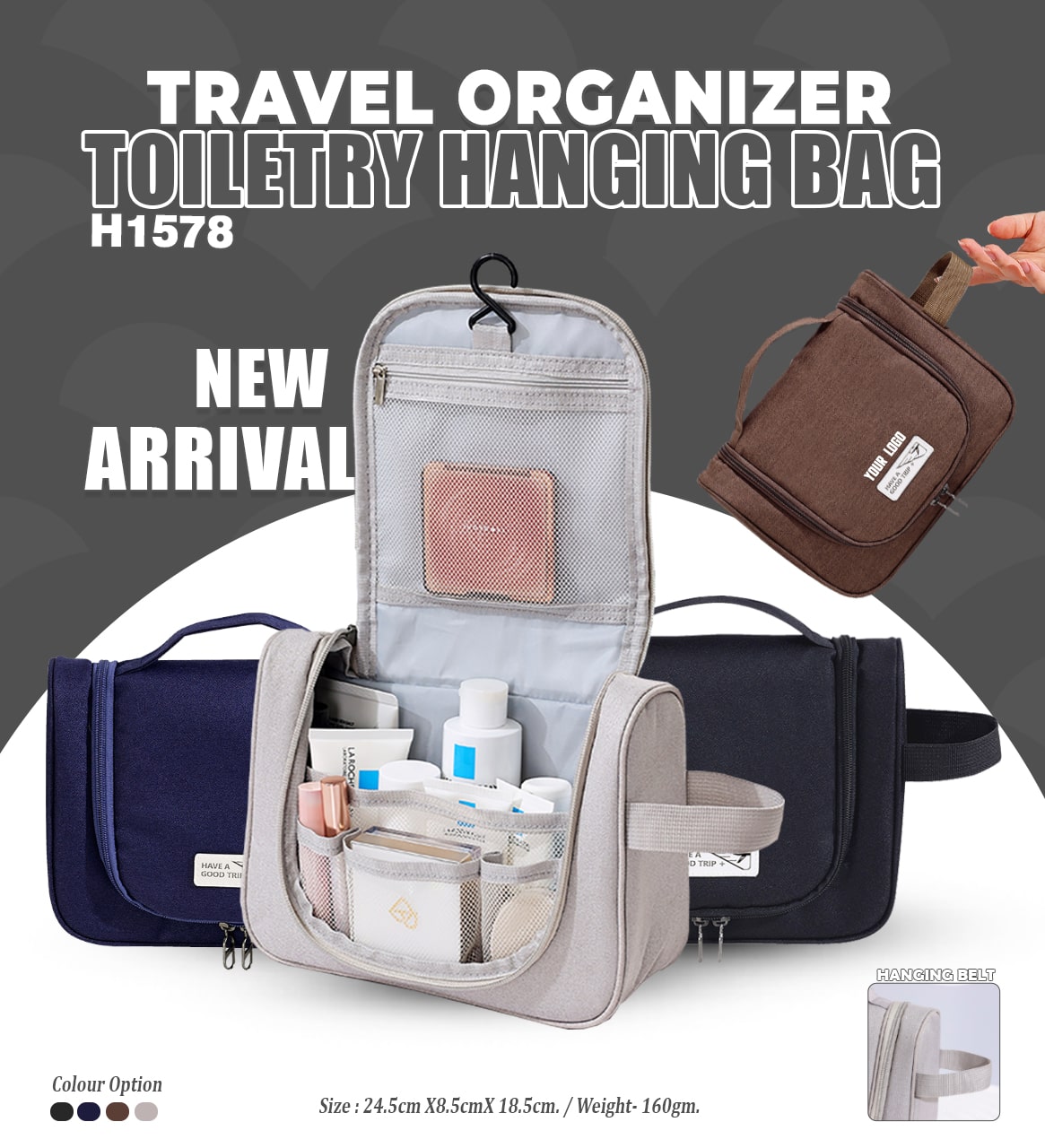 Travel Organizer Toiletry Hanging Bag