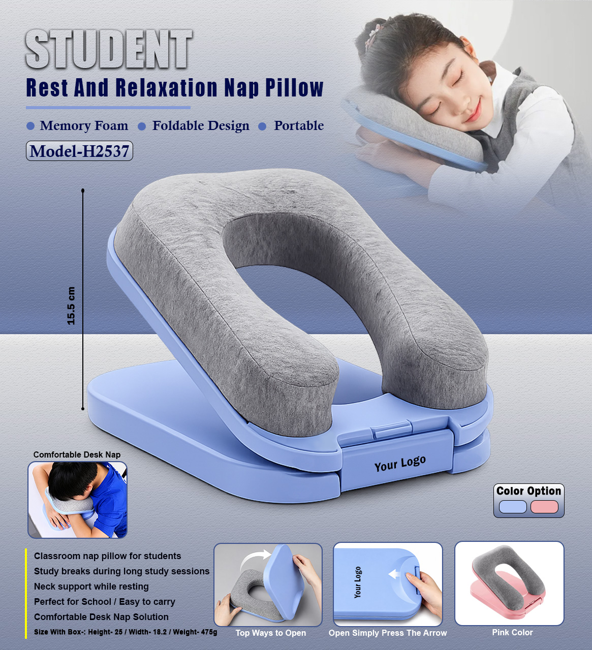 Student Rest And Relaxation Nap Pillow