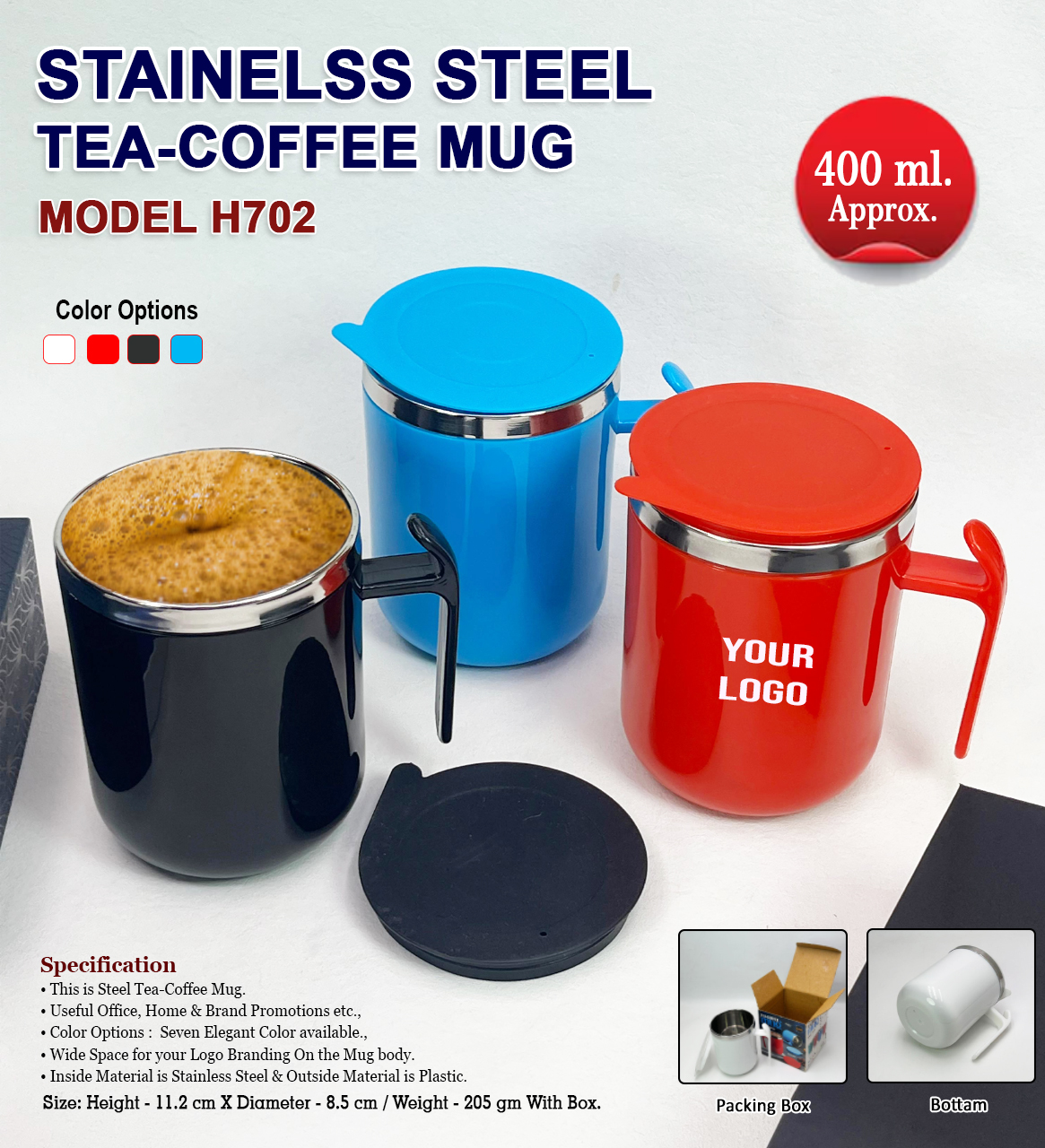 Steel Tea Coffee Mug