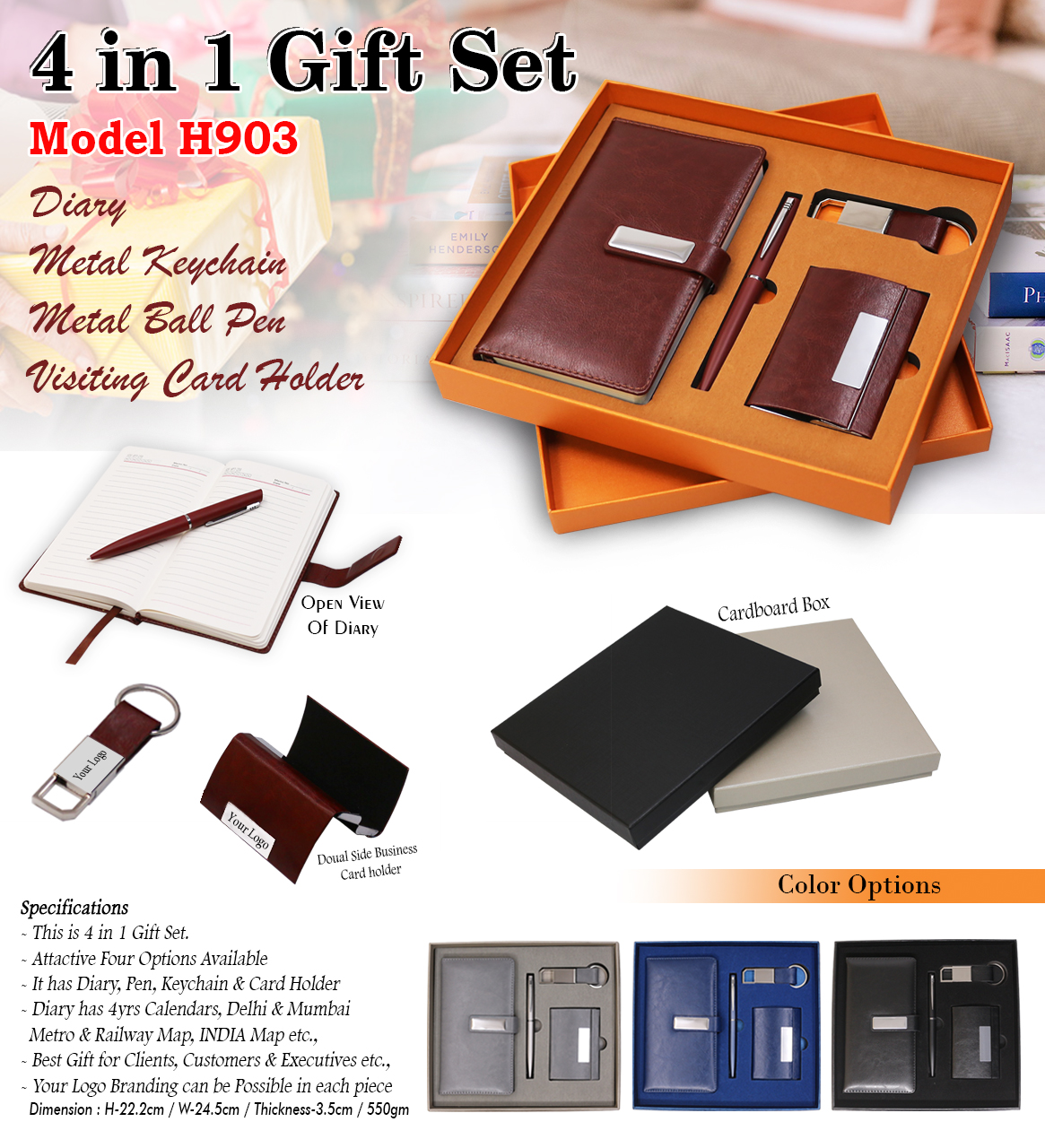 H903 Premium 4-in-1 Executive Gift Set for Corporate Gifting